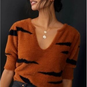 Michael Stars cropped tiger sweater